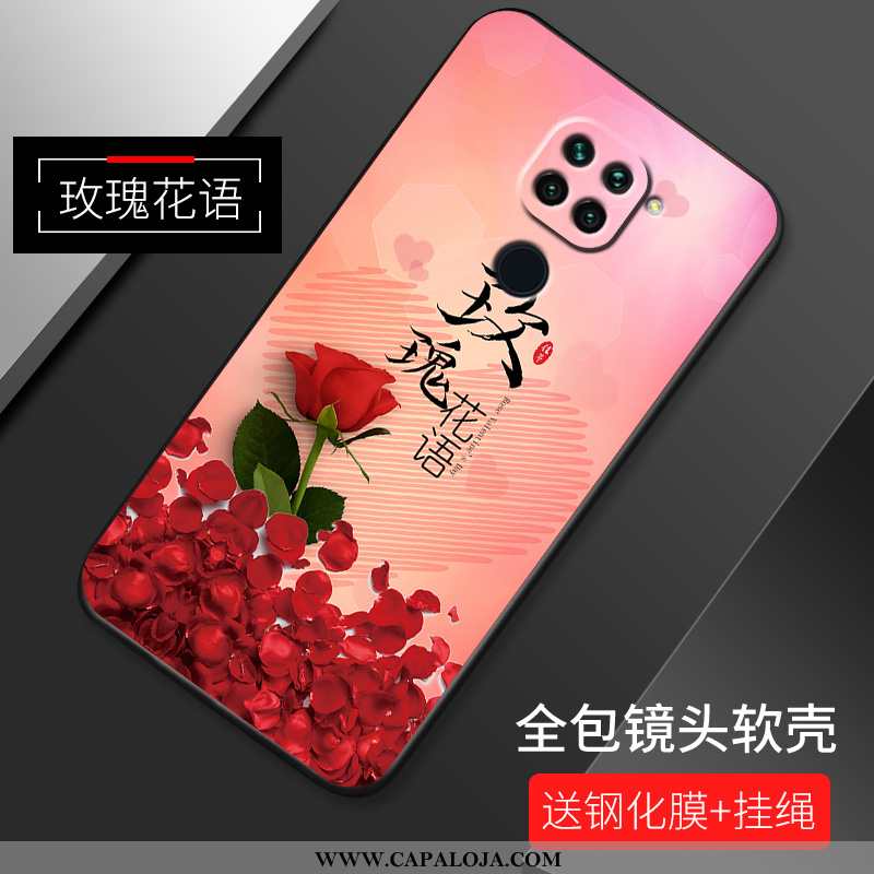 Capas Xiaomi Redmi Note 9 Silicone Soft Tendencia Rosa, Capa Xiaomi Redmi Note 9 Fosco Barato