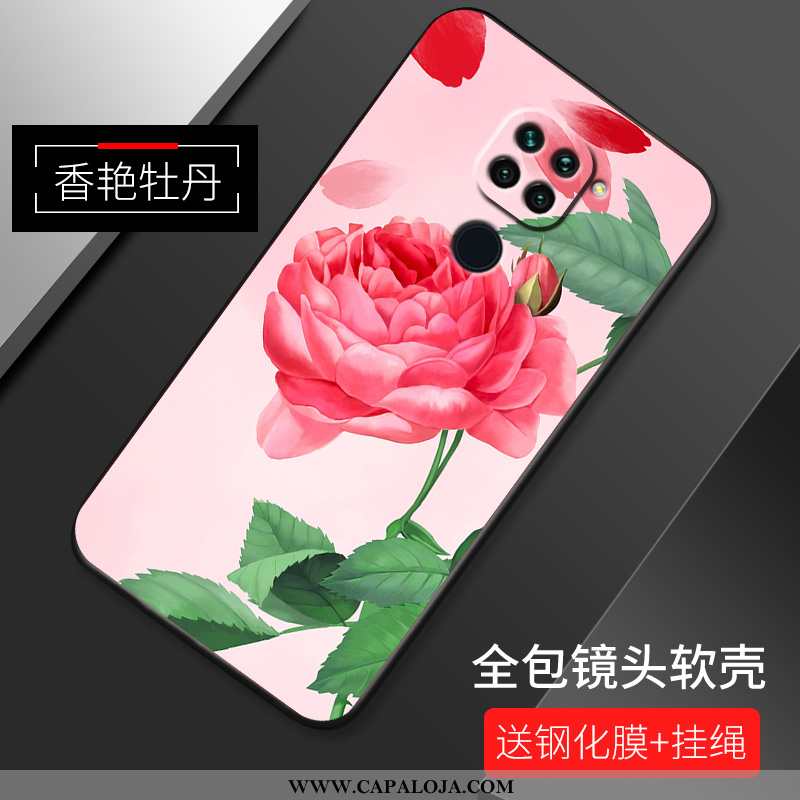 Capas Xiaomi Redmi Note 9 Silicone Soft Tendencia Rosa, Capa Xiaomi Redmi Note 9 Fosco Barato