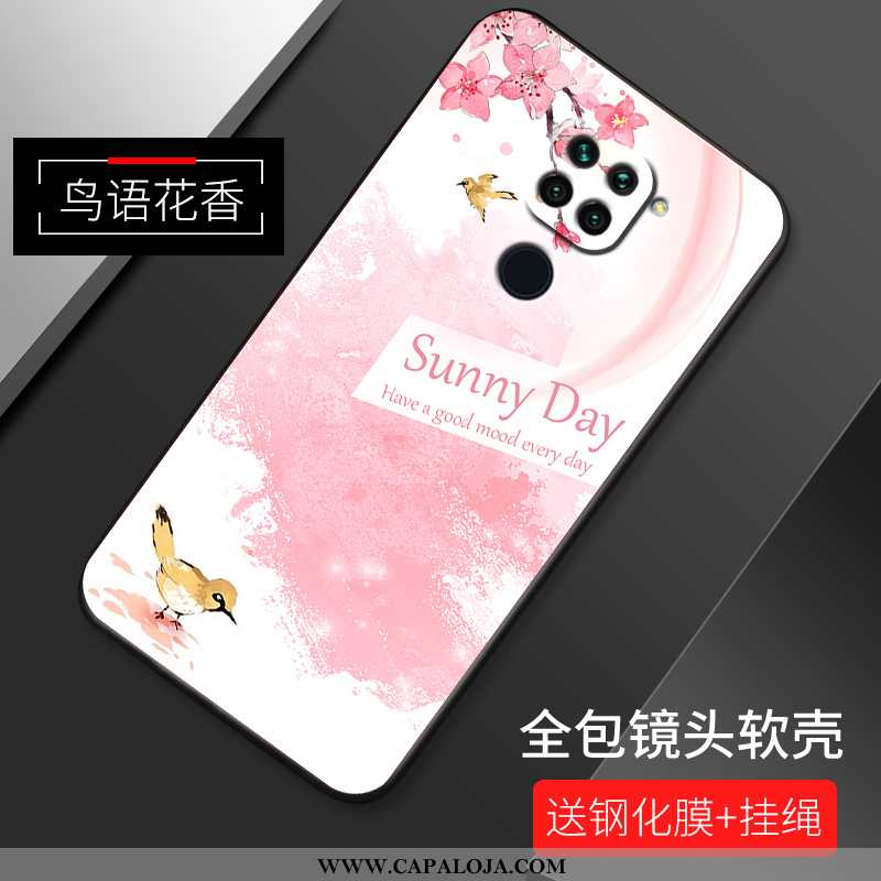 Capas Xiaomi Redmi Note 9 Silicone Soft Tendencia Rosa, Capa Xiaomi Redmi Note 9 Fosco Barato