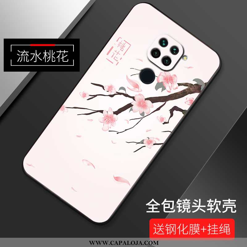 Capas Xiaomi Redmi Note 9 Silicone Soft Tendencia Rosa, Capa Xiaomi Redmi Note 9 Fosco Barato