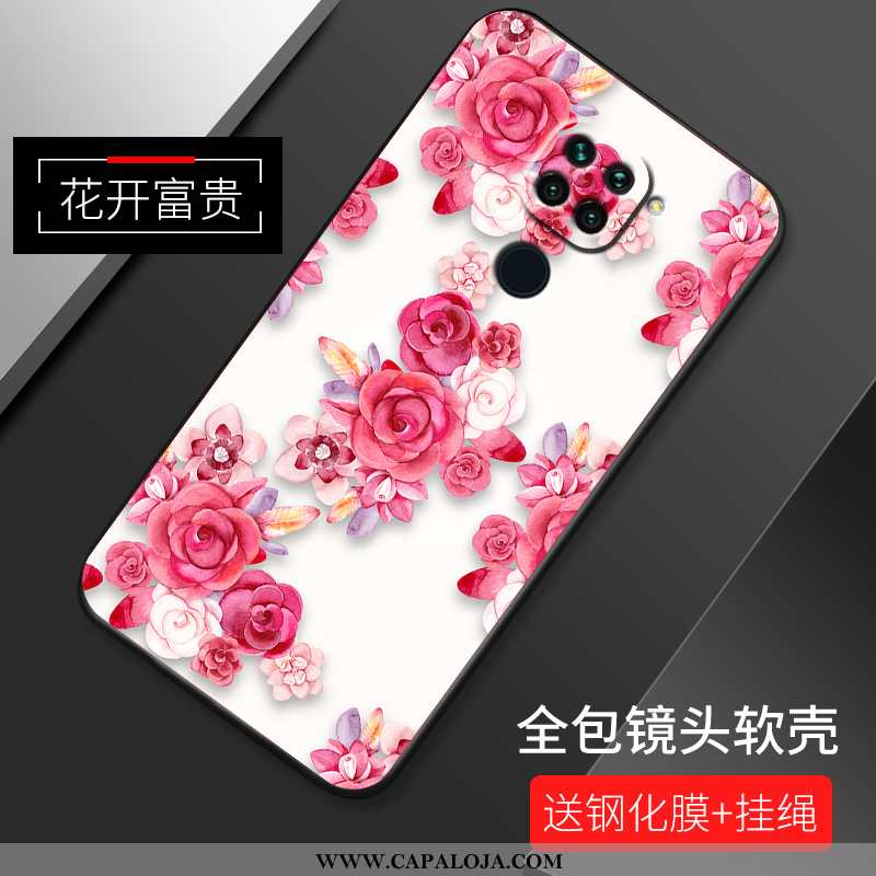 Capas Xiaomi Redmi Note 9 Silicone Soft Tendencia Rosa, Capa Xiaomi Redmi Note 9 Fosco Barato