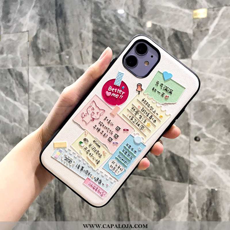 Capas iPhone 11 Bonitos Telinha Life Preto, Capa iPhone 11 Branco Online