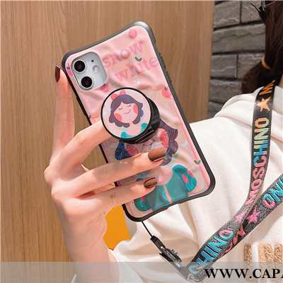 Capas iPhone 11 Cordao Tendencia Desenho Animado Suporte Rosa, Capa iPhone 11 Personalizado Barato