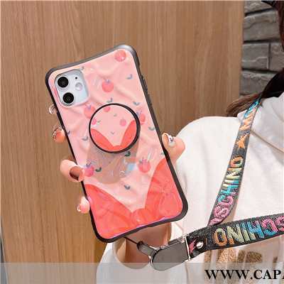 Capas iPhone 11 Cordao Tendencia Desenho Animado Suporte Rosa, Capa iPhone 11 Personalizado Barato