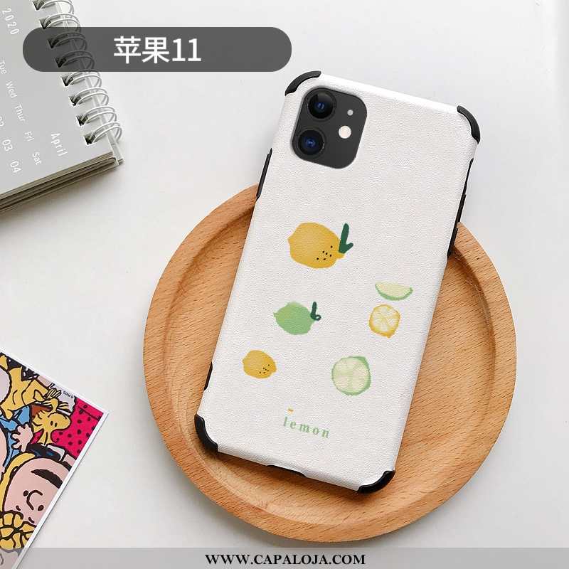 Capas iPhone 11 Couro Branco Fofas Telemóvel, Capa iPhone 11 Protetoras Promoção