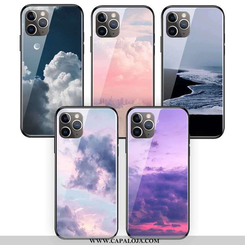 Capas iPhone 11 Pro Max Vidro Claro Silicone Roxo, Capa iPhone 11 Pro Max Protetoras Barato