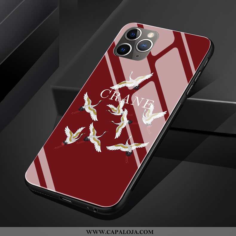 Capas iPhone 11 Pro Max Vidro Novas Simples Protetoras Vermelho, Capa iPhone 11 Pro Max Personalizad