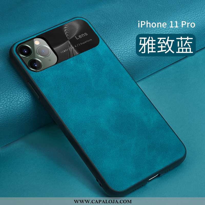 Capas iPhone 11 Pro Silicone Completa Malha Azul, Capa iPhone 11 Pro Slim Baratas