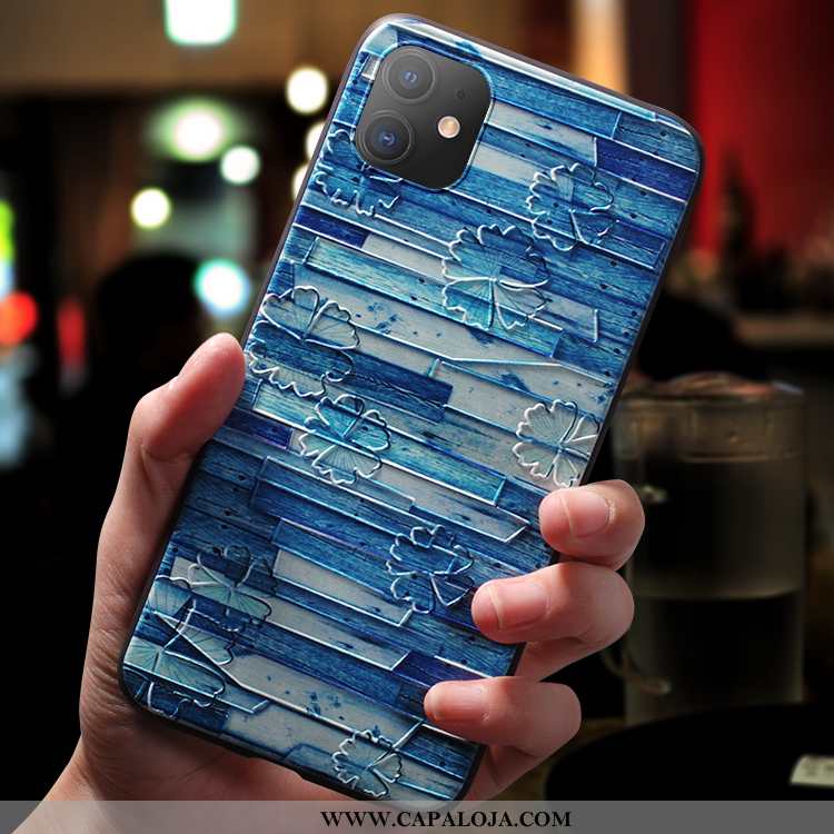 Capas iPhone 11 Slim Nova Super Malha Azul, Capa iPhone 11 Tendencia Venda