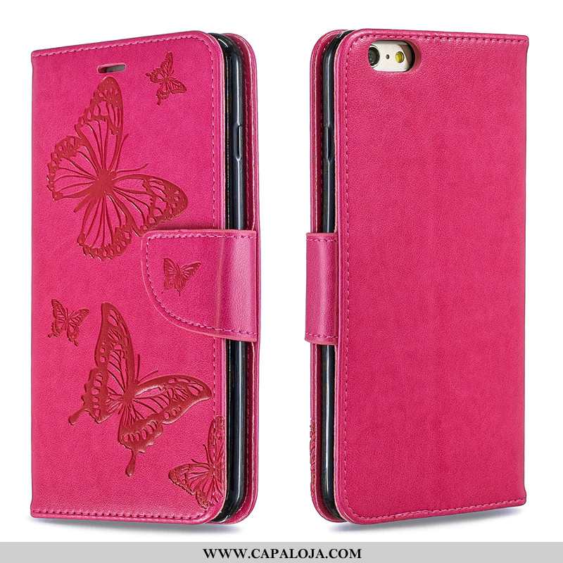 Capas iPhone 6/6s Plus Cordao Vermelha Lisas Rosa, Capa iPhone 6/6s Plus Couro Comprar