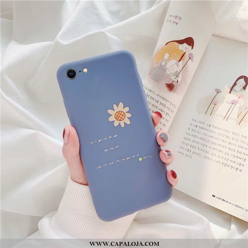 Capas iPhone 6/6s Plus Fosco Completa Telemóvel Silicone Azul, Capa iPhone 6/6s Plus Protetoras Prom