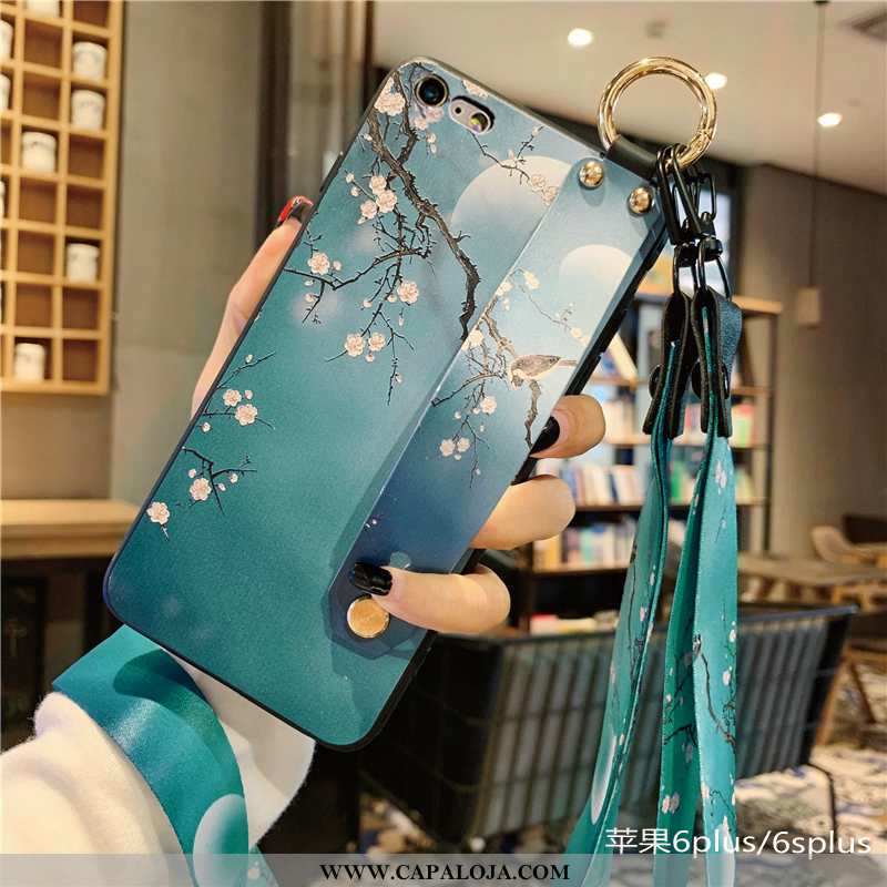 Capas iPhone 6/6s Plus Soft Personalizado Wrisband Antiqueda Azul, Capa iPhone 6/6s Plus Silicone Ba