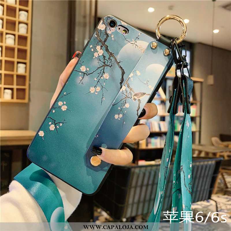 Capas iPhone 6/6s Plus Soft Personalizado Wrisband Antiqueda Azul, Capa iPhone 6/6s Plus Silicone Ba