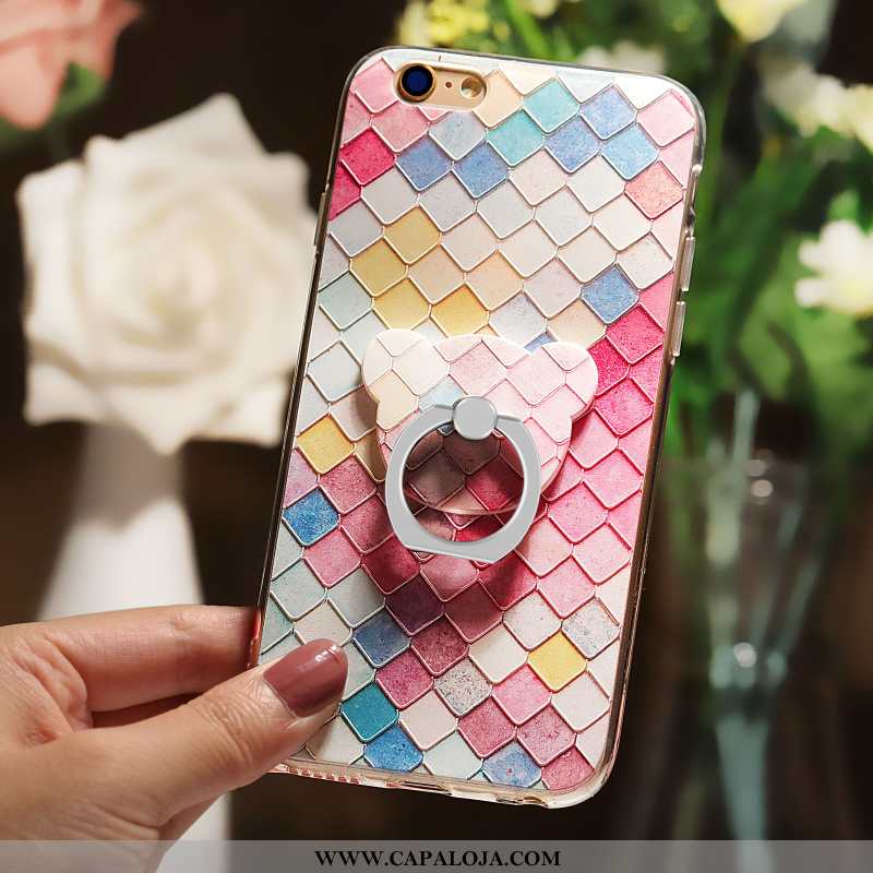 Capas iPhone 6/6s Plus Tendencia Suporte Personalizado Cordao Colorido, Capa iPhone 6/6s Plus Soft B