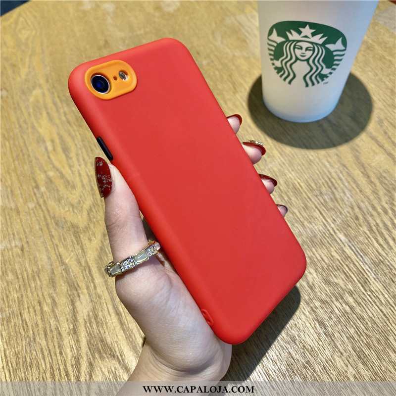 Capas iPhone 7 Fosco Antiqueda Telemóvel Vermelho, Capa iPhone 7 Silicone Online