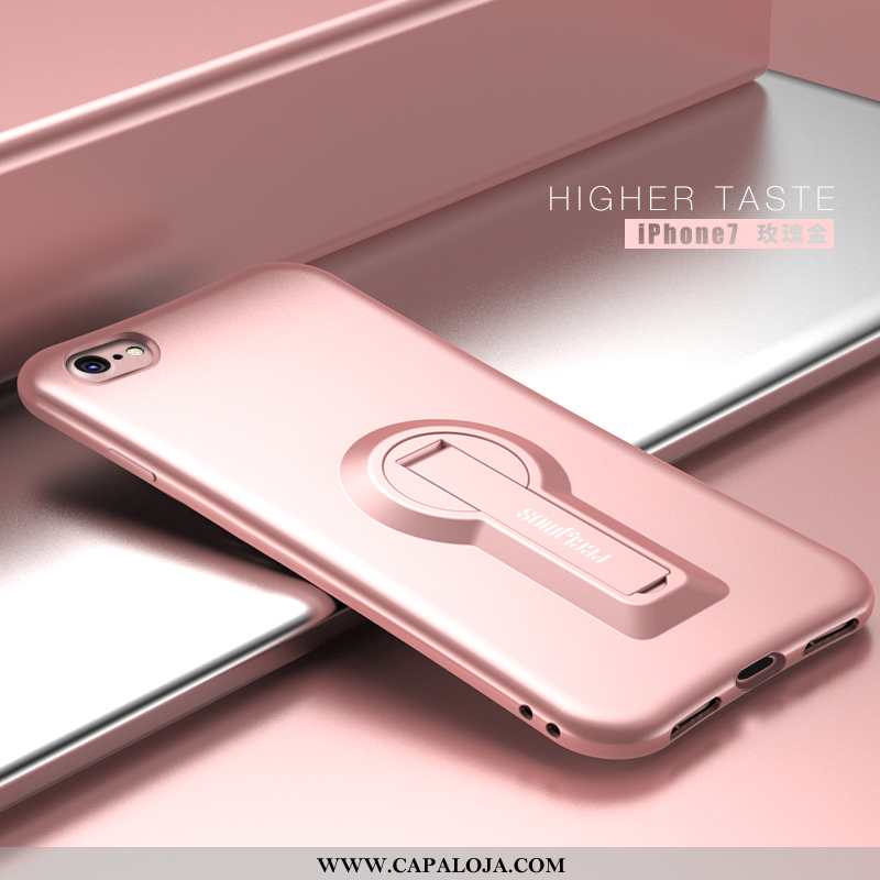 Capas iPhone 7 Fosco Cases Feminino Suporte Preto, Capa iPhone 7 Criativas Barato