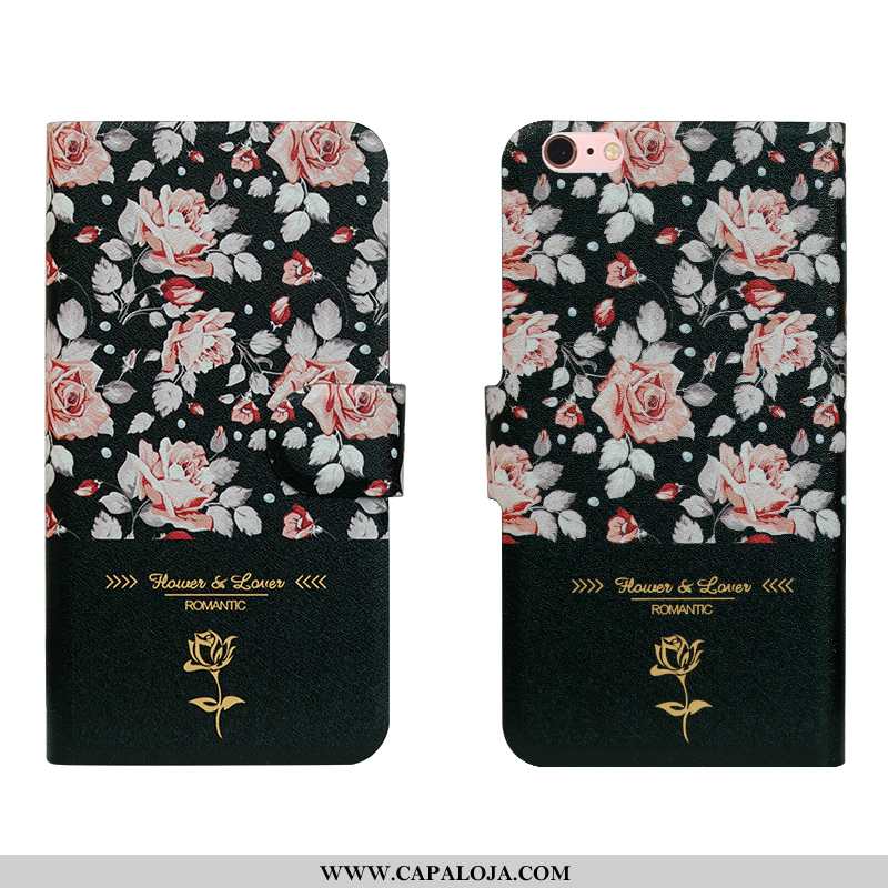 Capas iPhone 7 Personalizada Silicone Floral Tendencia Preto, Capa iPhone 7 Criativas Barato