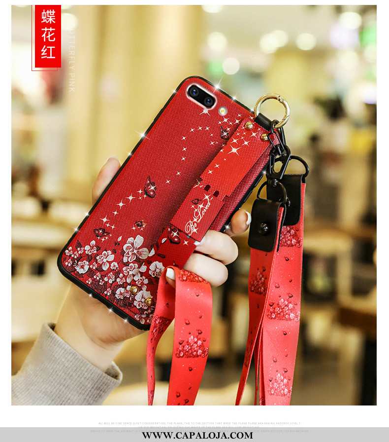 Capas iPhone 7 Plus Personalizada Pu Protetoras Feminino Vermelho, Capa iPhone 7 Plus Cordao Promoçã