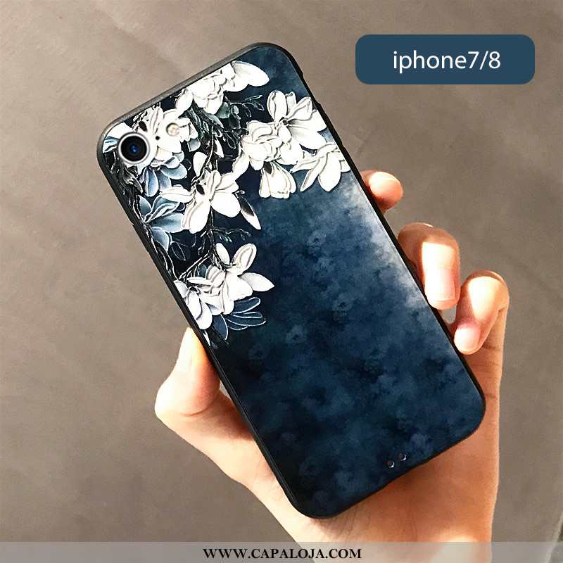 Capas iPhone 7 Vintage Fosco Azul Escuro, Capa iPhone 7 Soft Venda