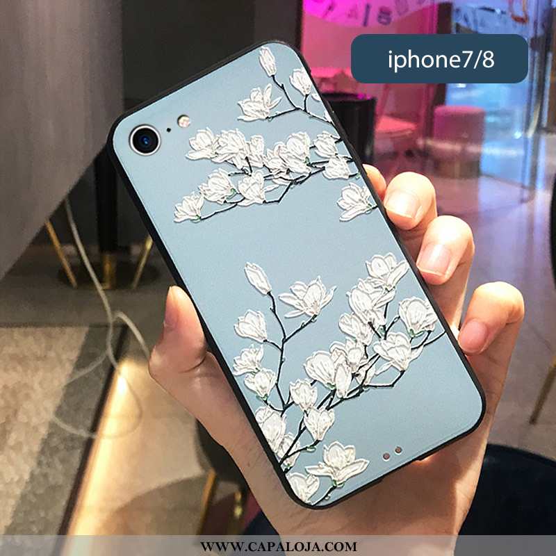 Capas iPhone 7 Vintage Fosco Azul Escuro, Capa iPhone 7 Soft Venda