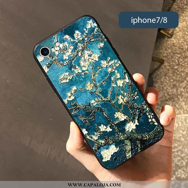 Capas iPhone 7 Vintage Fosco Azul Escuro, Capa iPhone 7 Soft Venda