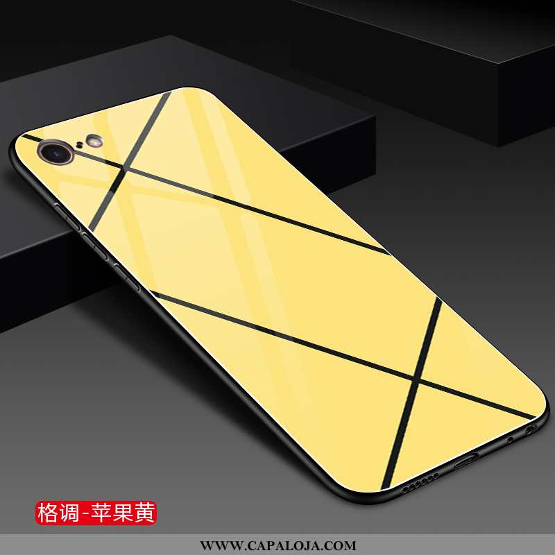 Capas iPhone 8 Estiloso Tendencia Lisas Malha Amarelo, Capa iPhone 8 Personalizada Barato