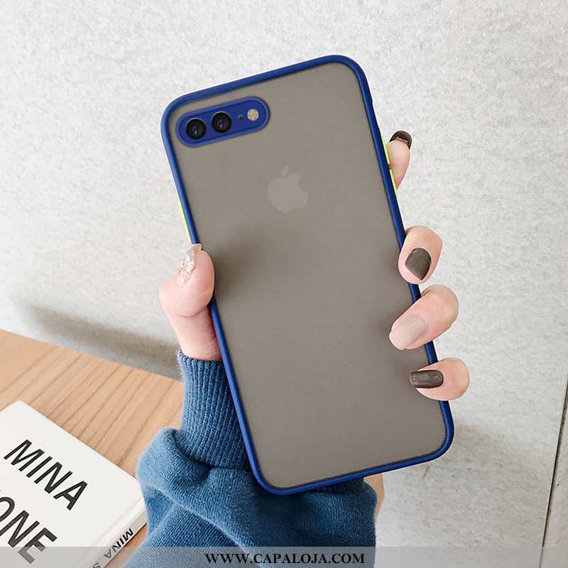 Capas iPhone 8 Plus Criativas Azul Fosco, Capa iPhone 8 Plus Tendencia Barato