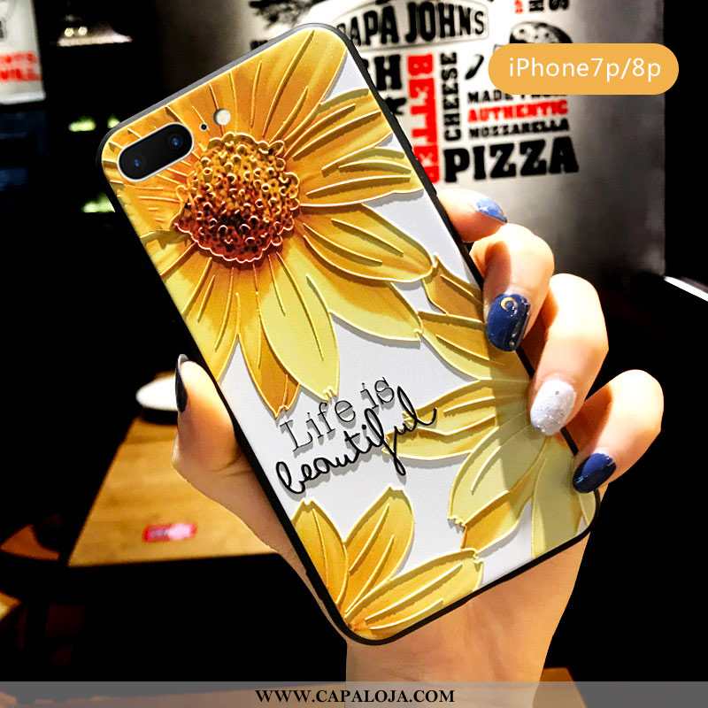 Capas iPhone 8 Plus Fosco Amarelo Cases Feminino, Capa iPhone 8 Plus Personalizado Online