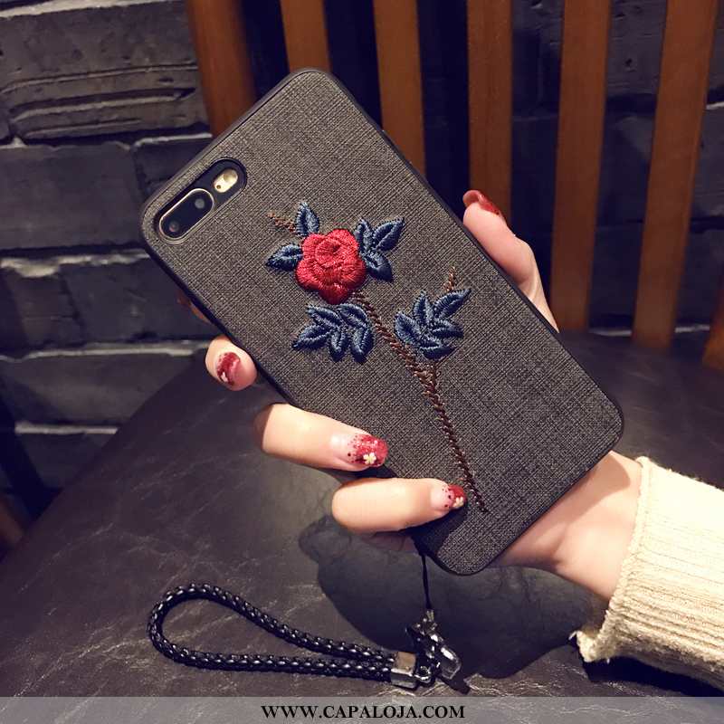 Capas iPhone 8 Plus Personalizado Cases Florais Preto, Capa iPhone 8 Plus Soft Venda