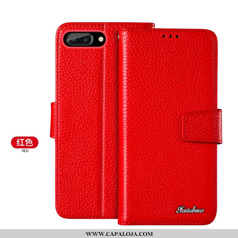 Capas iPhone 8 Plus Protetoras Telemóvel Cover Vermelha Vermelho, Capa iPhone 8 Plus Couro Legitimo 