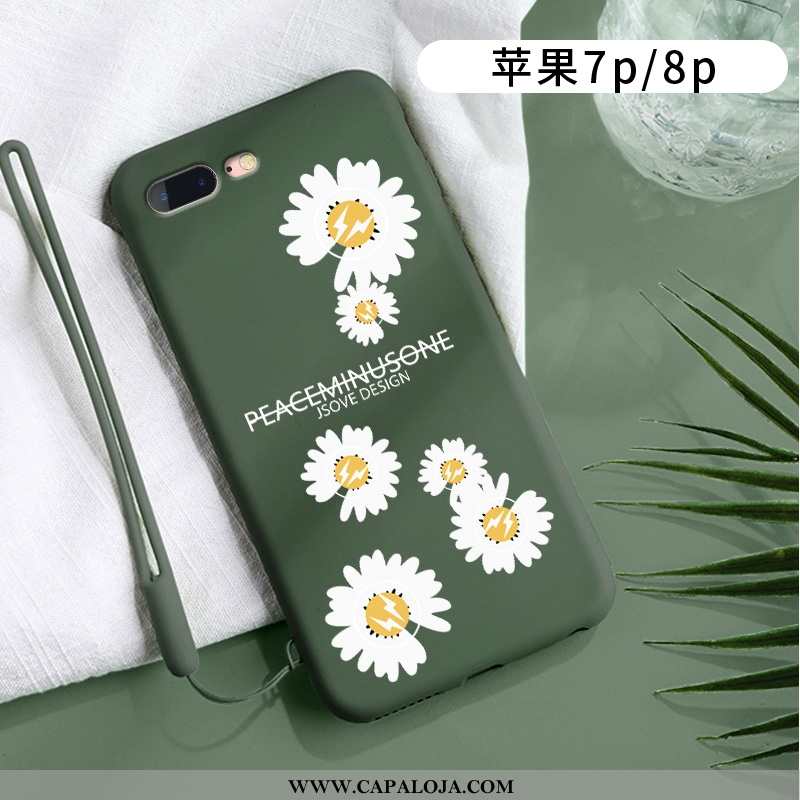 Capas iPhone 8 Plus Soft Silicone Completa Cases Verde, Capa iPhone 8 Plus Protetoras Venda