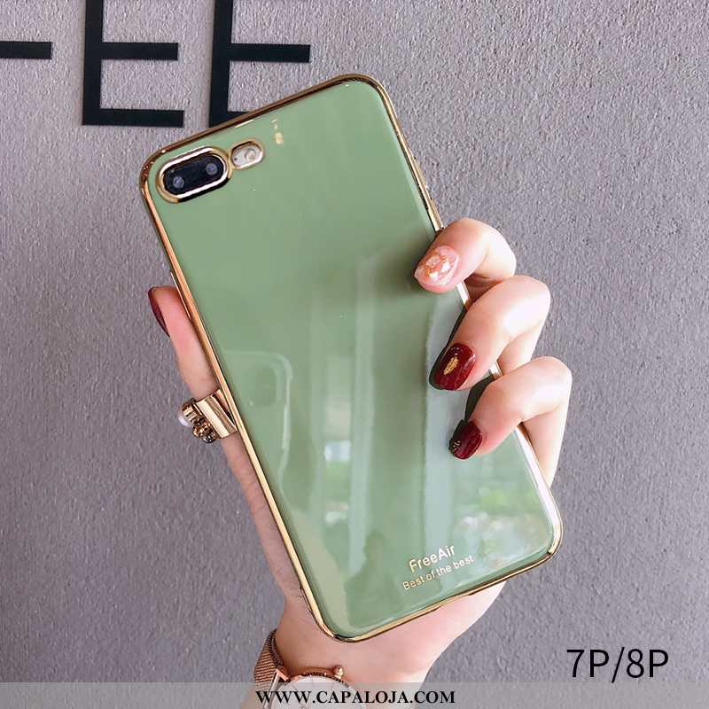 Capas iPhone 8 Plus Tendencia Malha Verde Vermelha, Capa iPhone 8 Plus Soft Barato