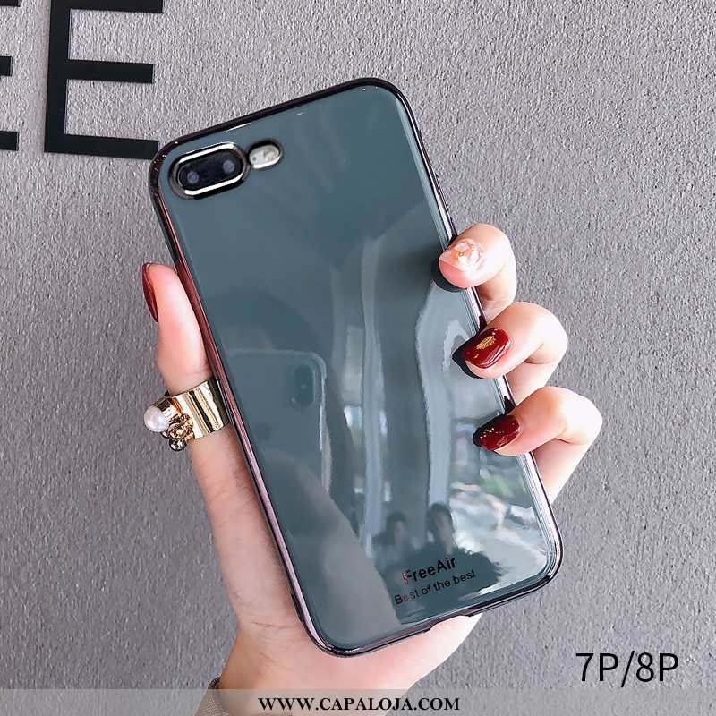 Capas iPhone 8 Plus Tendencia Malha Verde Vermelha, Capa iPhone 8 Plus Soft Barato