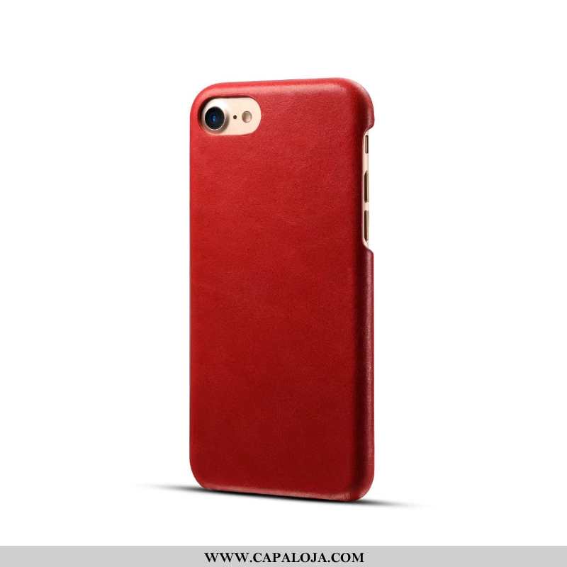 Capas iPhone 8 Protetoras Negócio Masculino Feminino Vermelho, Capa iPhone 8 Couro Genuíno Baratas