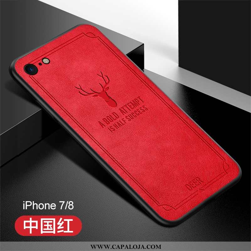 Capas iPhone 8 Slim Cases Malha Masculino Vermelho, Capa iPhone 8 Couro Baratos