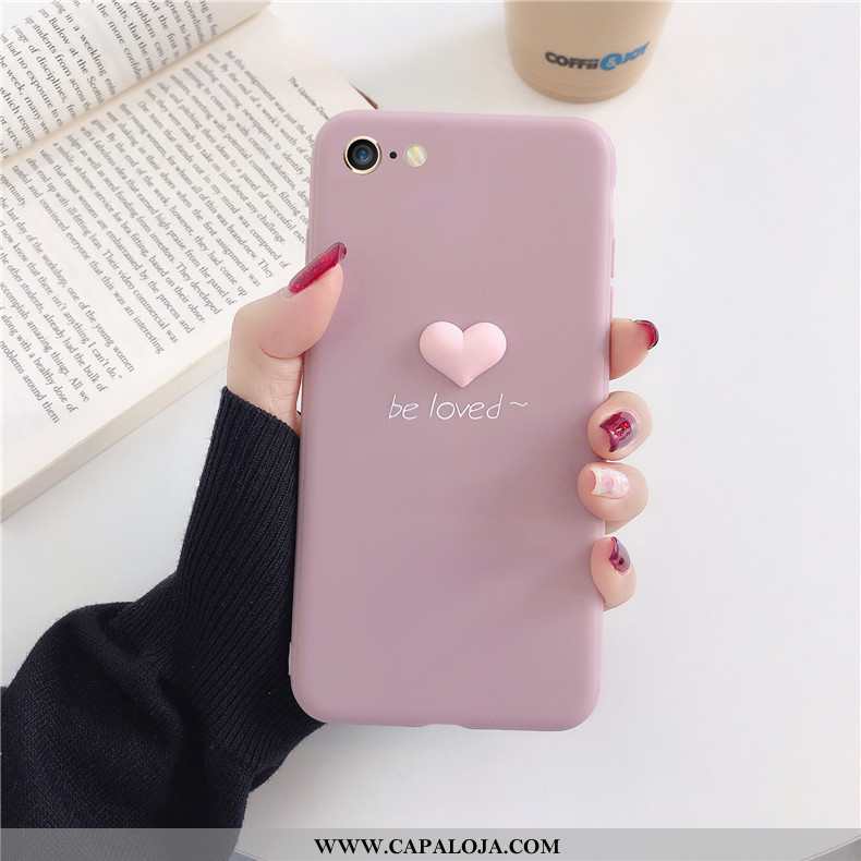 Capas iPhone 8 Soft Coração Telemóvel Feminino Rosa, Capa iPhone 8 Protetoras Comprar