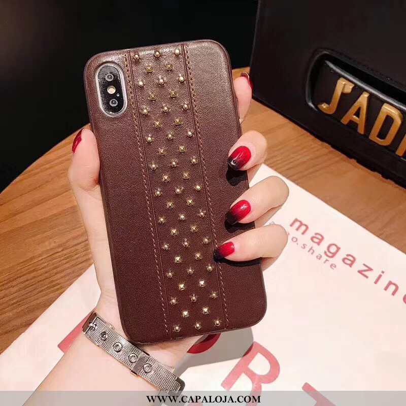 Capas iPhone X Moda Criativas Vermelha Metalica Vermelho, Capa iPhone X Personalizada Baratas