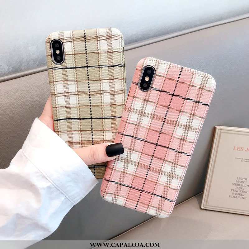 Capas iPhone X Pelucia Telemóvel Antiqueda Rosa, Capa iPhone X Personalizado Baratas