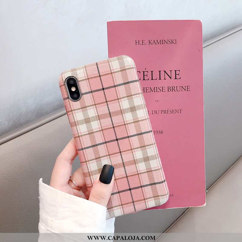 Capas iPhone X Pelucia Telemóvel Antiqueda Rosa, Capa iPhone X Personalizado Baratas