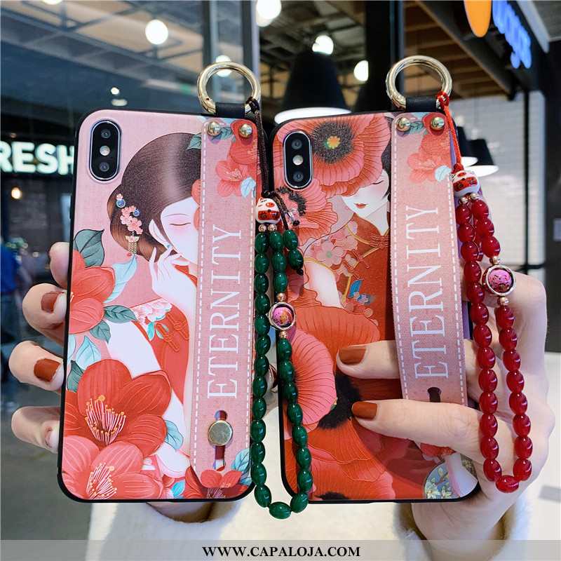 Capas iPhone X Retro Pulseira Vermelha Midi Vermelho, Capa iPhone X Soft Comprar