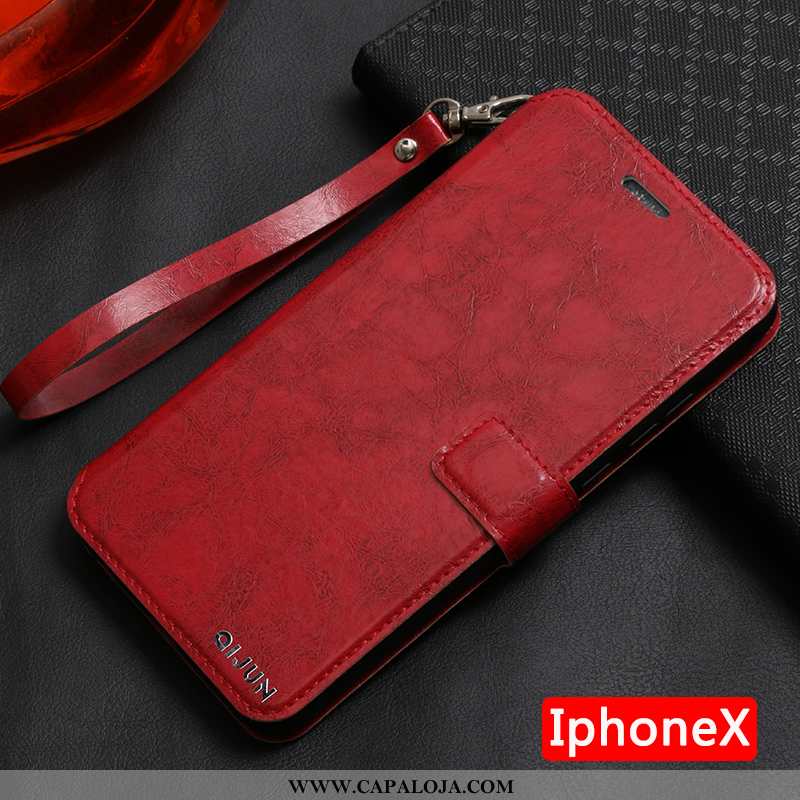 Capas iPhone X Silicone Vermelha Masculino Cover Vermelho, Capa iPhone X Couro Online