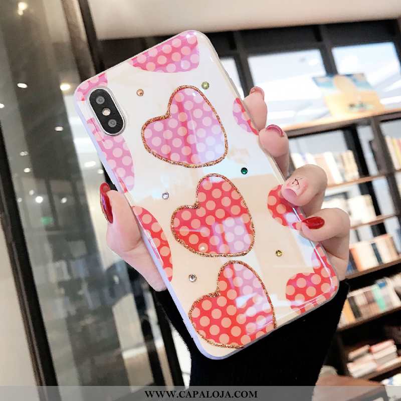 Capas iPhone X Super Antiqueda Feminino Malha Rosa, Capa iPhone X Silicone Barato