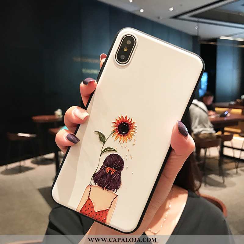 Capas iPhone X Super Pequena Feminino Tendencia Branco, Capa iPhone X Silicone Barato