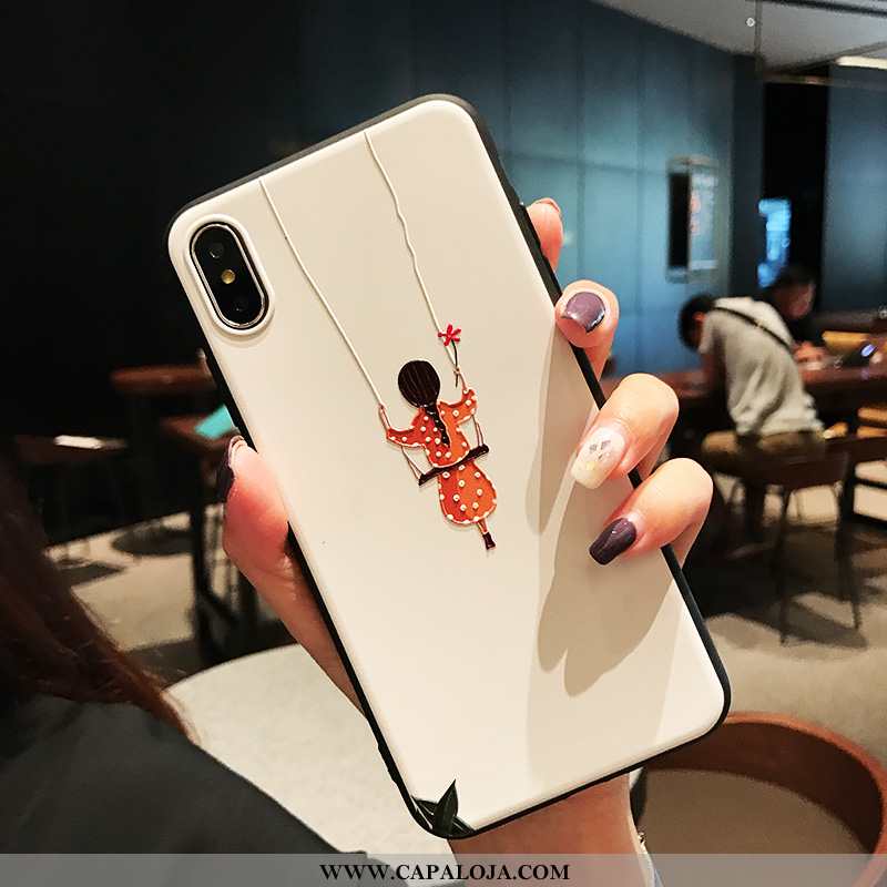 Capas iPhone X Super Pequena Feminino Tendencia Branco, Capa iPhone X Silicone Barato