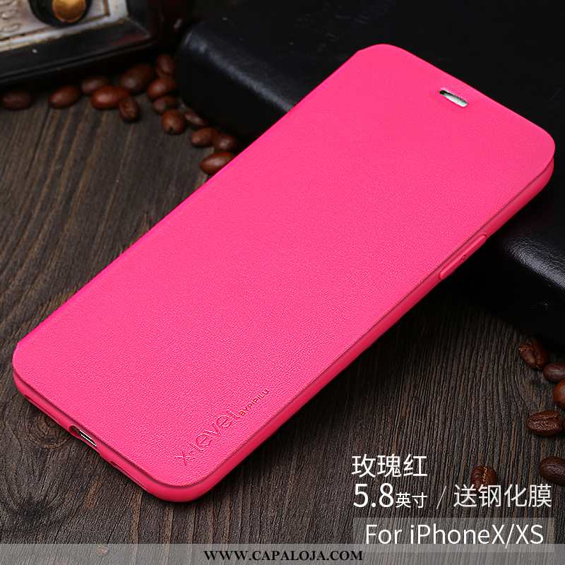 Capas iPhone X Super Tendencia Couro Antiqueda Rosa, Capa iPhone X Protetoras Venda