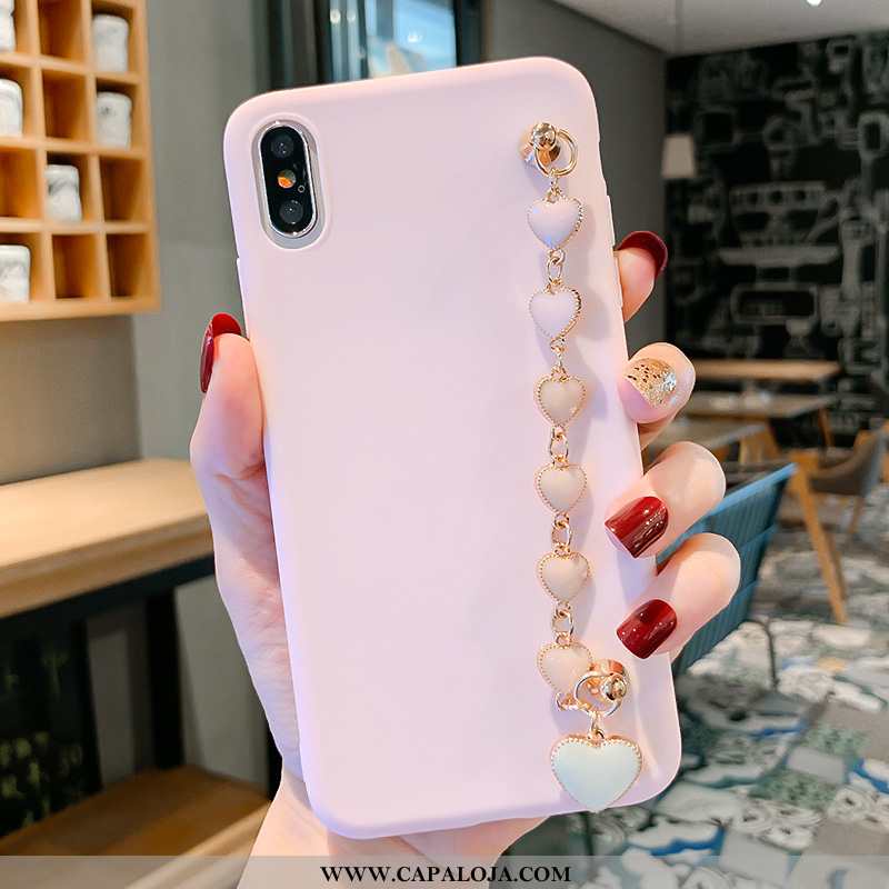 Capas iPhone X Tendencia Rosa Moda Cases, Capa iPhone X Soft Barato