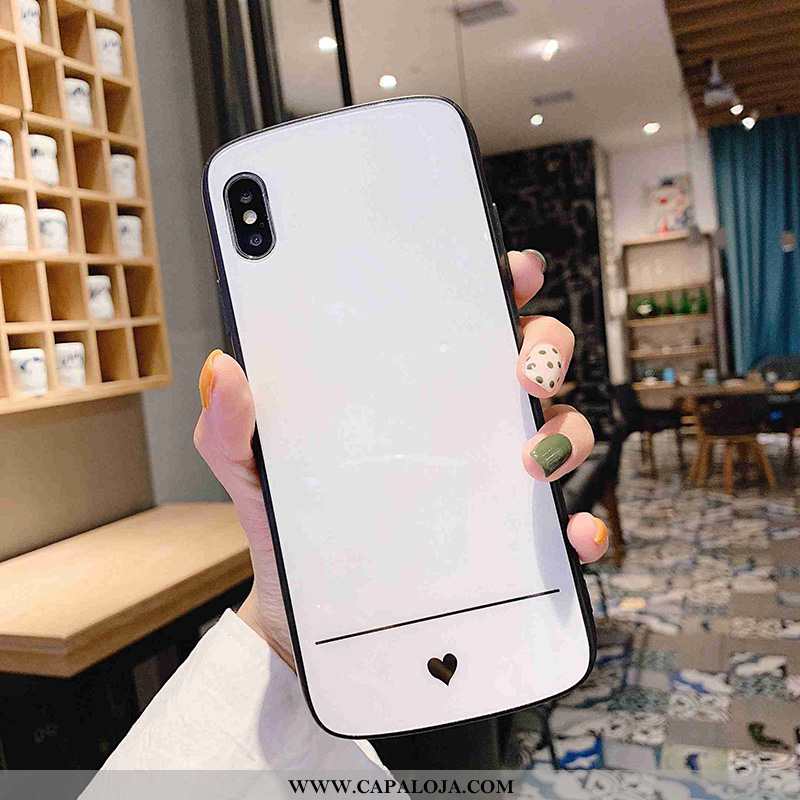 Capas iPhone X Vidro Simples Tendencia Criativas Branco, Capa iPhone X Personalizada Baratos