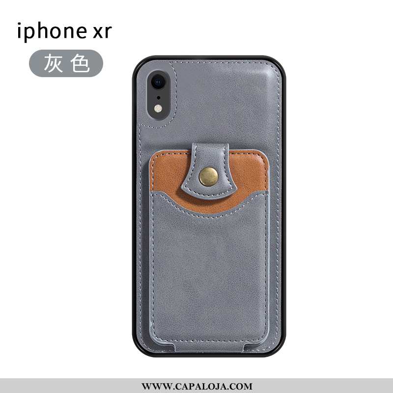 Capas iPhone Xr Couro Antiqueda Suporte Cinza, Capa iPhone Xr Vermelha Comprar