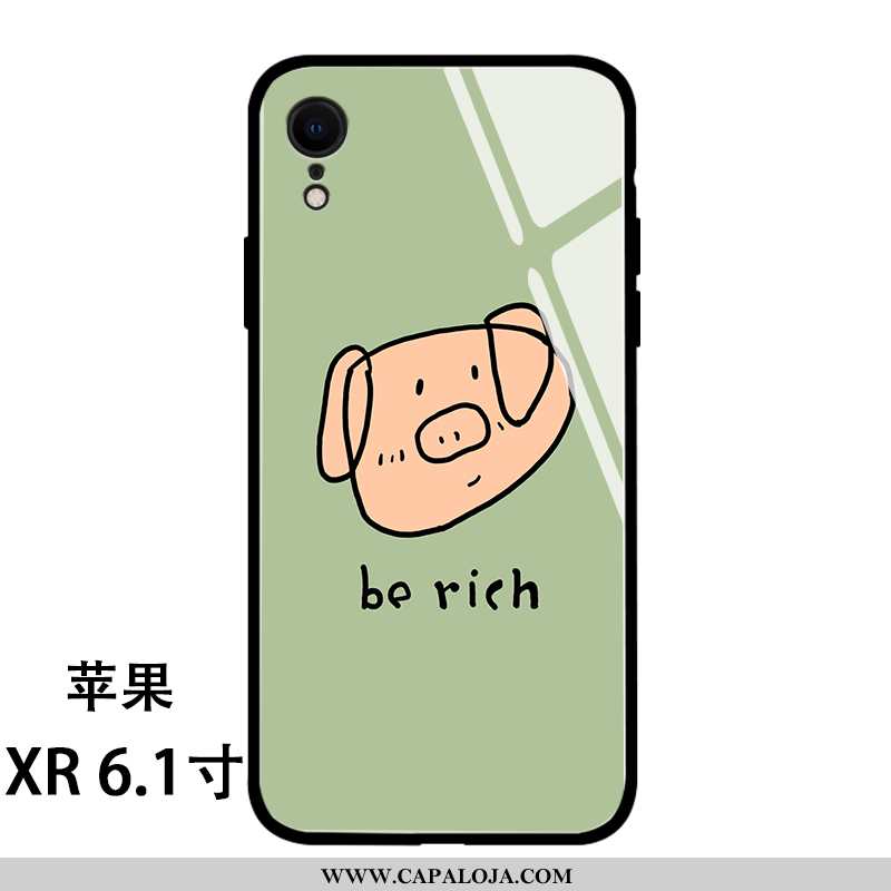 Capas iPhone Xr Personalizada Antiqueda Vidro Verde, Capa iPhone Xr Desenho Animado Baratas