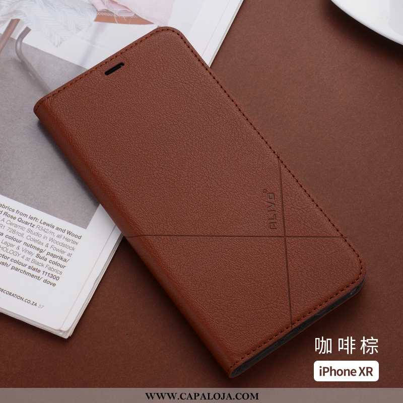 Capas iPhone Xr Slim Antiqueda Telemóvel Vermelha Rosa, Capa iPhone Xr Couro Venda